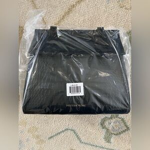 Modern Picnic Black Croc-Embossed Women's Bag